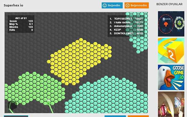 Superhex io oyununu oyna