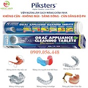 Viên Sủi Ngâm Làm Sạch Hàm Giả, Khay Chỉnh Nha, Khí Cụ Chỉnh Nha Piksters/ Úc (Hộp 30 Viên)