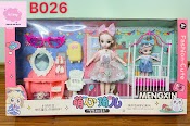 Đồ Chơi Bé Gái - Đồ Chơi Búp Bê - Set 2 Em Búp Bê Barbie, Búp Bê Bjd Khớp Xoay Kèm Phụ Kiện Giường, Ghế, Bàn Trang Điểm