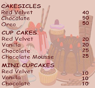 Dream's Cake menu 1