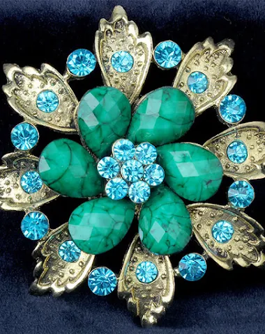 Hochwertige, diamantbesetzte Brosch - 3
