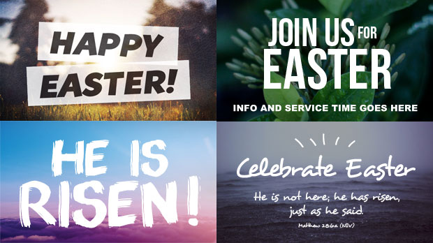 Easter social media graphics