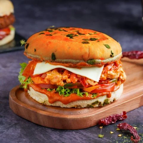 Butter Chicken Kulcha Burger