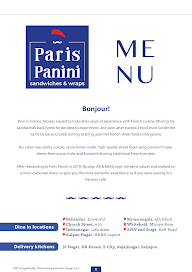 Paris Panini - Gourmet Sandwiches & Wraps menu 1