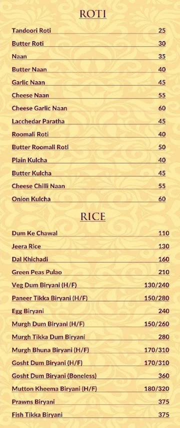 Karim's menu 