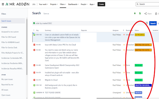 New Status Colors PRO for JIRA Cloud