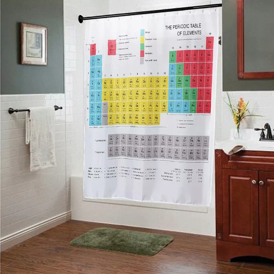 Printed Polyester Fabric Waterproof Shower Curtain. Protect your bathroom from water with style and durability. Easy to 