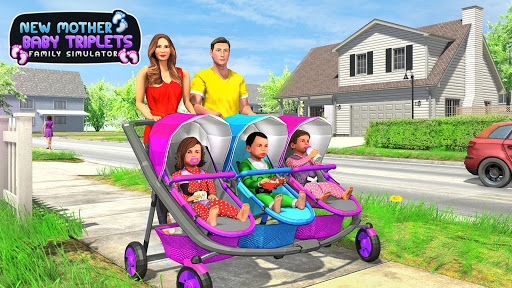 New Mother Baby Triplets Family Simulator