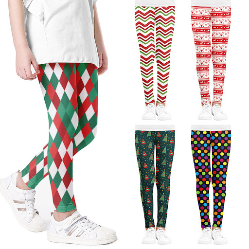 Title 9, Padded Brushed Fleece Christmas Print Sports Tr...