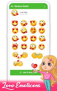 WAStickerApps: Emoji Love Stickers for whatsapp Screenshot