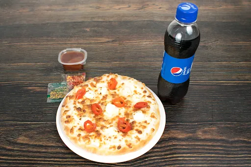 Red Pepper Paneer Pizza With 250ml Cold Drink Combo