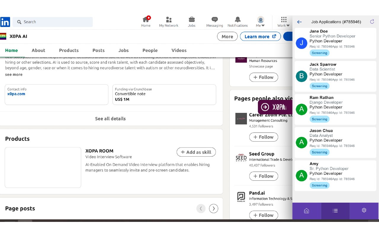 X0PA Recruiter Extension for LinkedIn Preview image 3