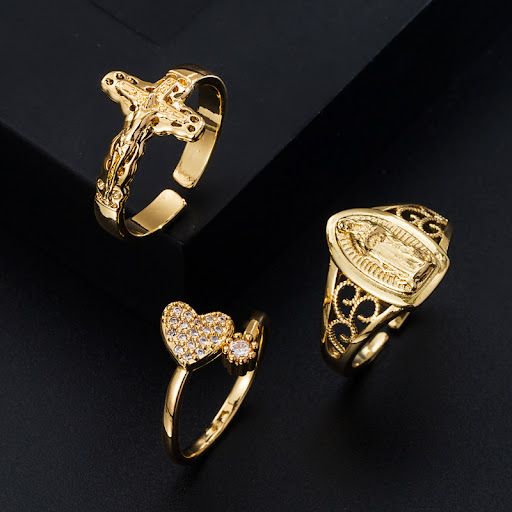Title 1, Womens Copper-plated Gold Micro Inlaid Zircon ...