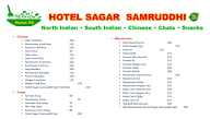 Hotel Sagar Samruddhi menu 4