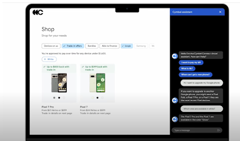 Multimodaler Screenshot des KI-Chatbots von Google Cloud 