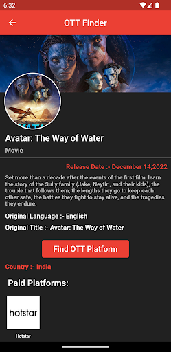 Screenshot OTT Movie Finder