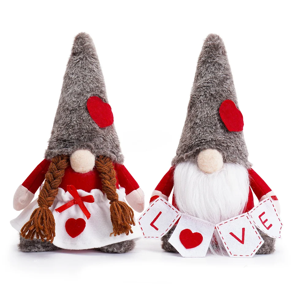 Valentijnsdag poppetjes zonder gezicht ornamenten Schattige decoratie voor een romantische sfeer en een liefdevolle viering