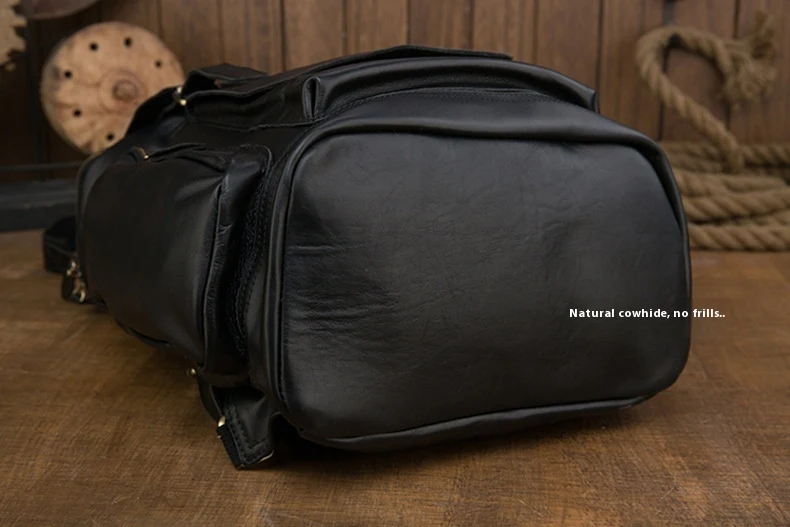 Handmade Genuine Leather British Style Large Capacity Men's Backpack Retro Perfect for Travel and Everyday Use Durable a