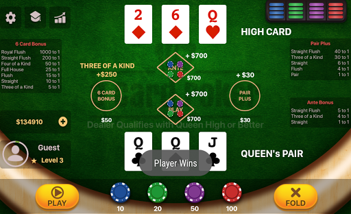 Screenshot Three Card Poker