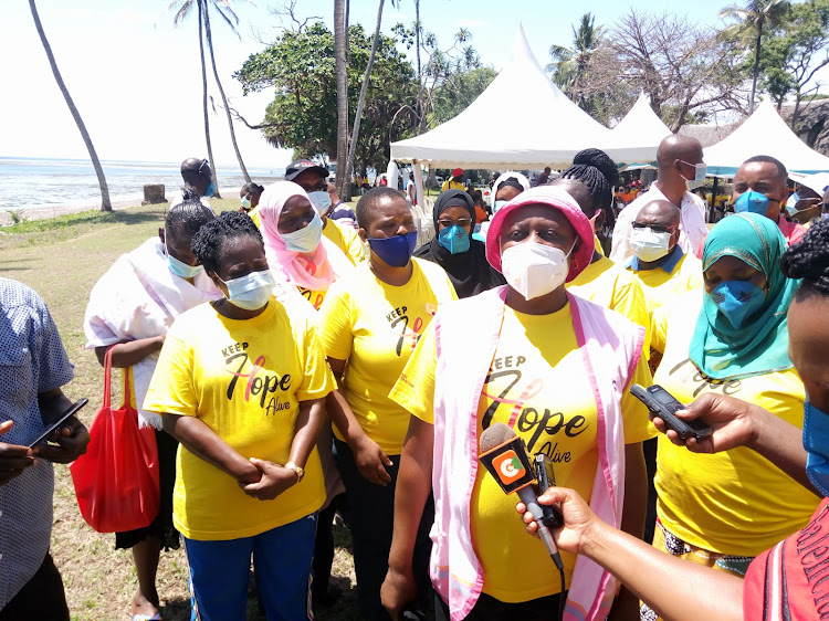 Cancer survivor Abigail Kinyua in Ukunda, Msambweni subcounty, on Saturday, October 31, 2020.