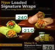 Subway menu 7