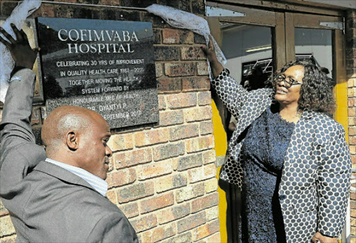 CONSOLIDATION: Health MEC Dr Dyantyi and Instika Yethu mayor Jongumzi Cengani celebrate the 30th anniversary of Cofimvaba Hospital. Picture: ZIKHONA MOYIKWA