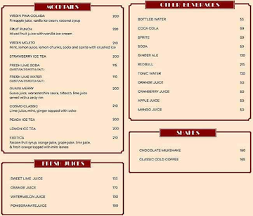 Ambrosia Restaurant menu 