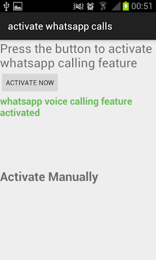 Enable Whatsapp Voice Call