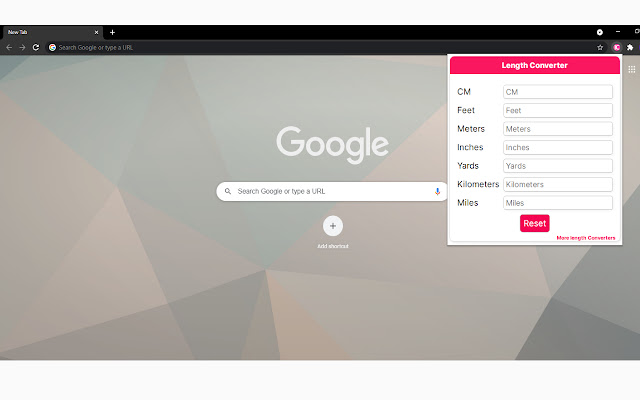 Length Converter chrome extension