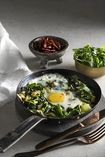 Green Shashuka Eggs.