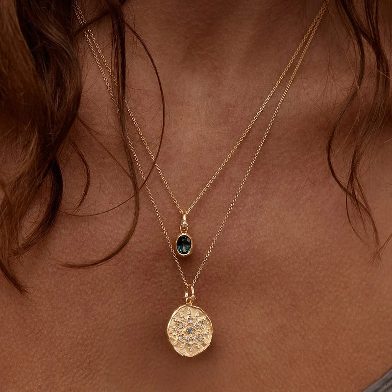 Roestvrijstalen ketting met 12 geboortestenen, maansteen hanger, liefde cadeau voor vrouwen sieraden. Perfect cadeau voor verjaardag!