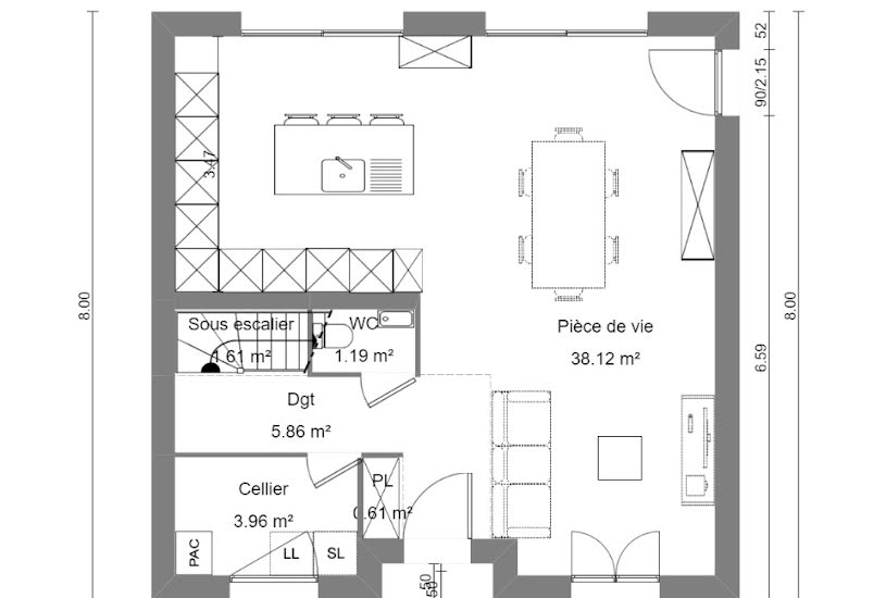  Vente Terrain + Maison - Terrain : 938m² - Maison : 100m² à Wambaix (59400) 