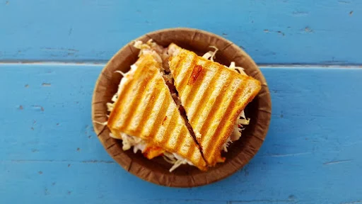 Veg Cheese Grilled Sandwich With French Fries