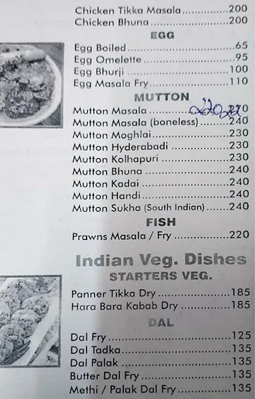 Sai Sharan Kitchen menu 