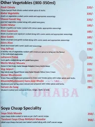 The Dhaba menu 3