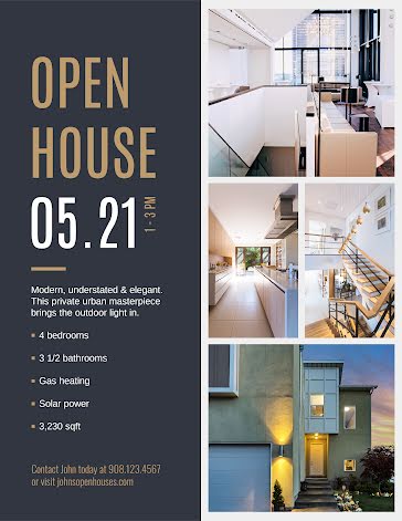 Understated Open House - Flyer template