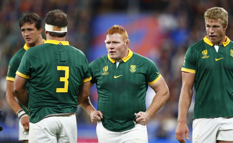 Steven Kitshoff, centre, of the Springboks at the Rugby World Cup 2023 in Paris, France. Picture: STEVE HAAG/GALLO IMAGES