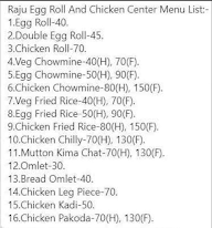 Raju Egg Roll Chicken Center menu 1