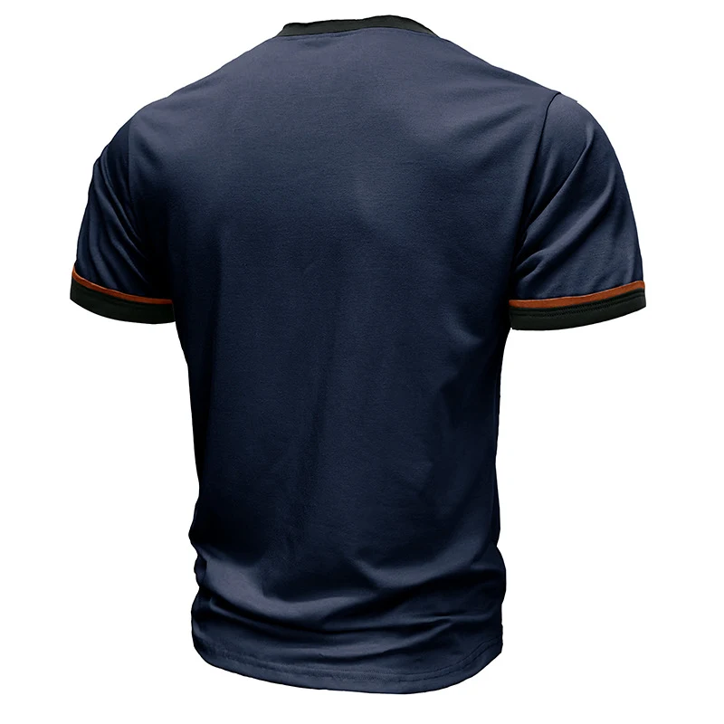 Europees en Amerikaans heren T-shirt met korte mouwen, sport, fitness, outdoor shirt, ondershirt, ideaal voor training en vrijetijdsbesteding.