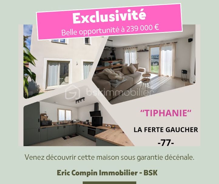 Vente maison 5 pièces 100 m² à La Ferté-Gaucher (77320), 239 000 €