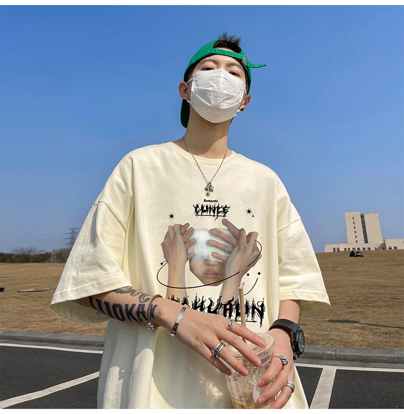 Camiseta casual de algodón para hombre con manga corta Frescura y comodidad para el día a día Tejido suave y transpirable Ideal para un look relajado