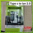 Cáp Chuyển Type - C Ra Lan 2.0 10/100/1000Mbps - Usb To Lan Rj45 Xịn