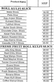 Kumar Ice Cream menu 6