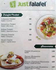 Just Falafel menu 1