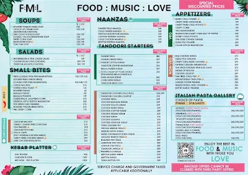 FML - Food Music Love menu 