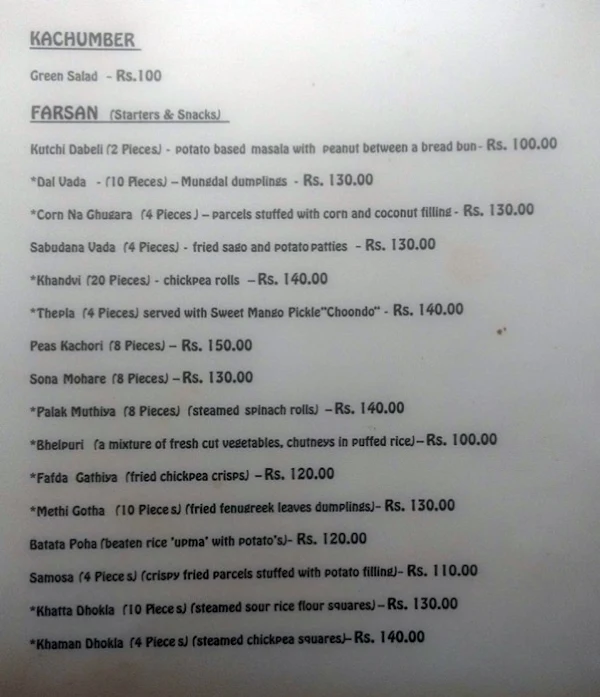 Amdavadi menu 