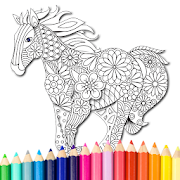 Download Animal coloring mandala pages 