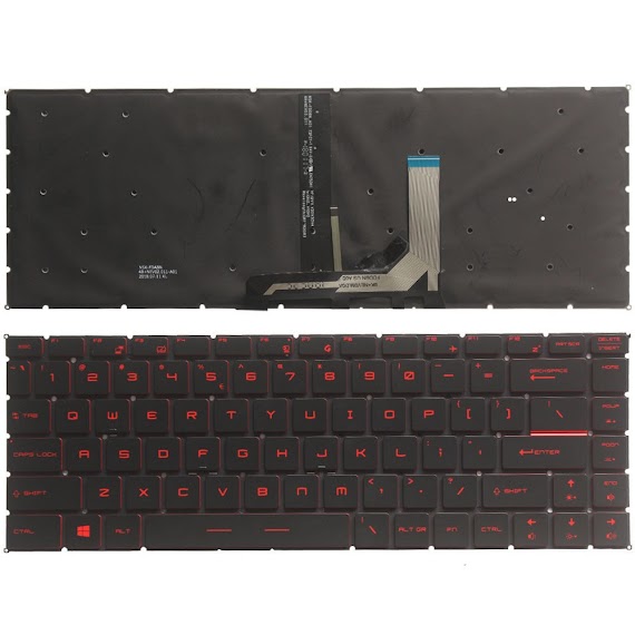 Bàn Phím Dành Cho Laptop Msi Gf63 Gf65 Gs65 Đen Đỏ Led - Hàng Nhập Khẩu