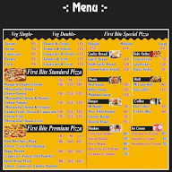 First Bite Pizza menu 1