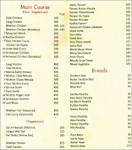 Ambarsari Chowk menu 2